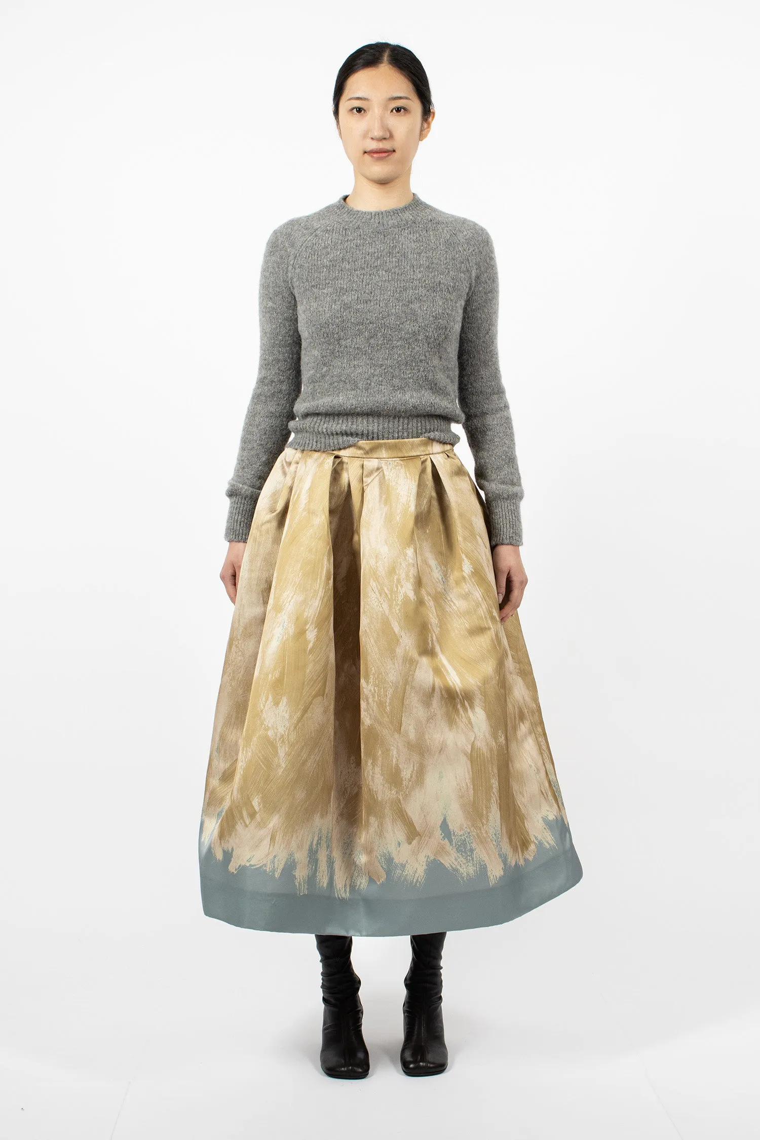 Full A-Line Skirt Beige/Raf