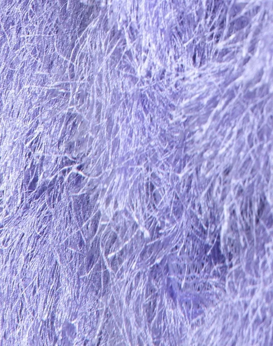 Fur Ball Jacket in Faux Fur Lilac