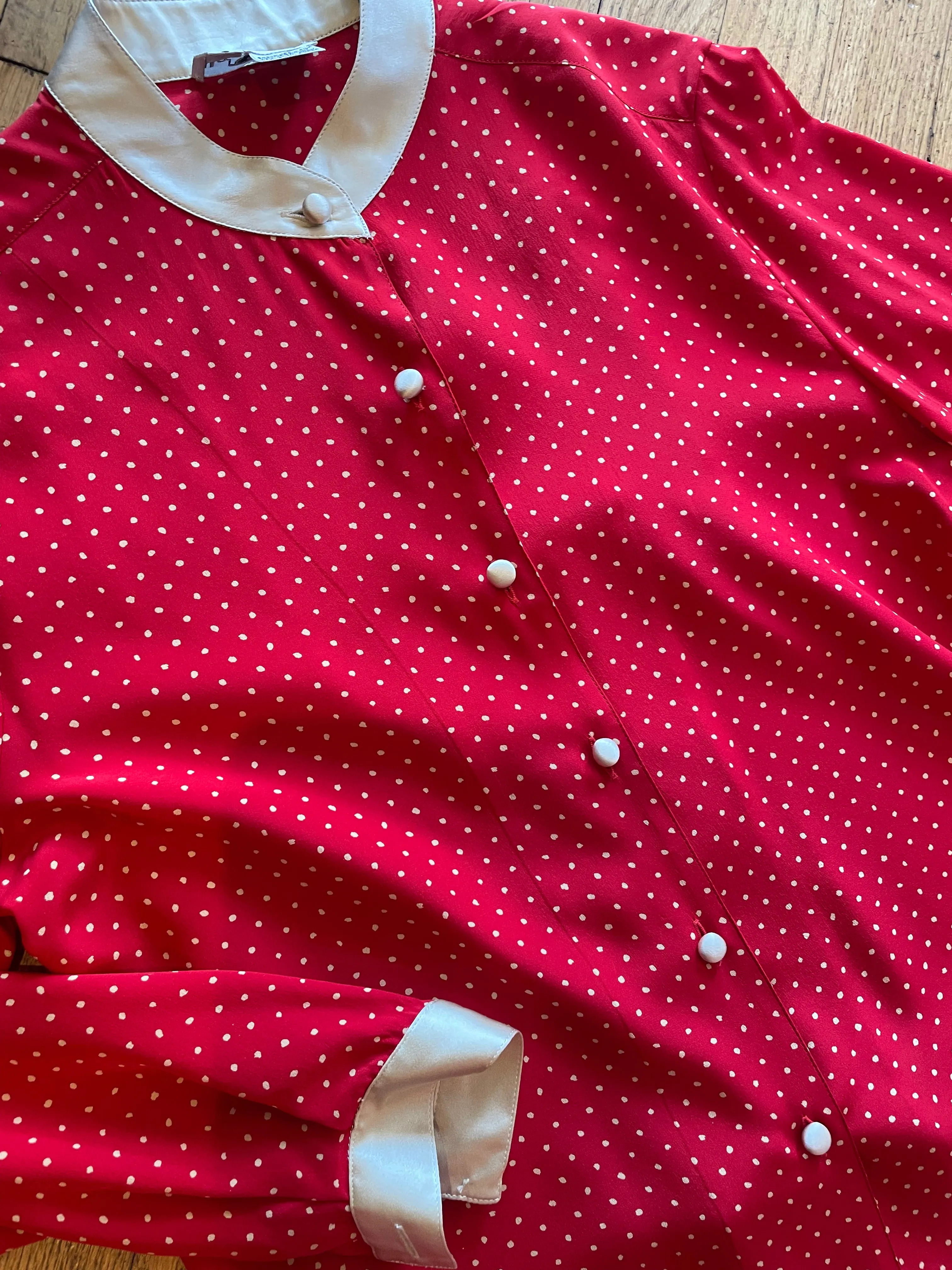 Geoffrey Beene Polka Dot Blouse