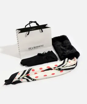 Gift Bag - Nikki Scarf & Kora Glove - Black