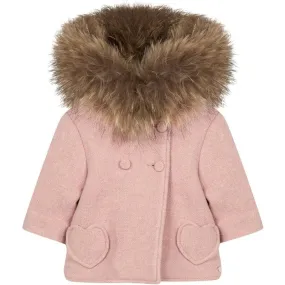 Girl Pink Wool Coat