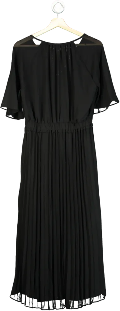 H&M Black Pleated Maxi Dress UK M