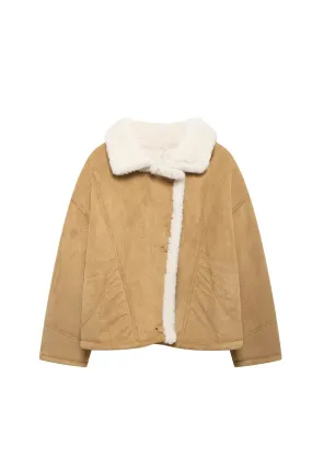 'Harper' Faux Sherpa Suede Jacket