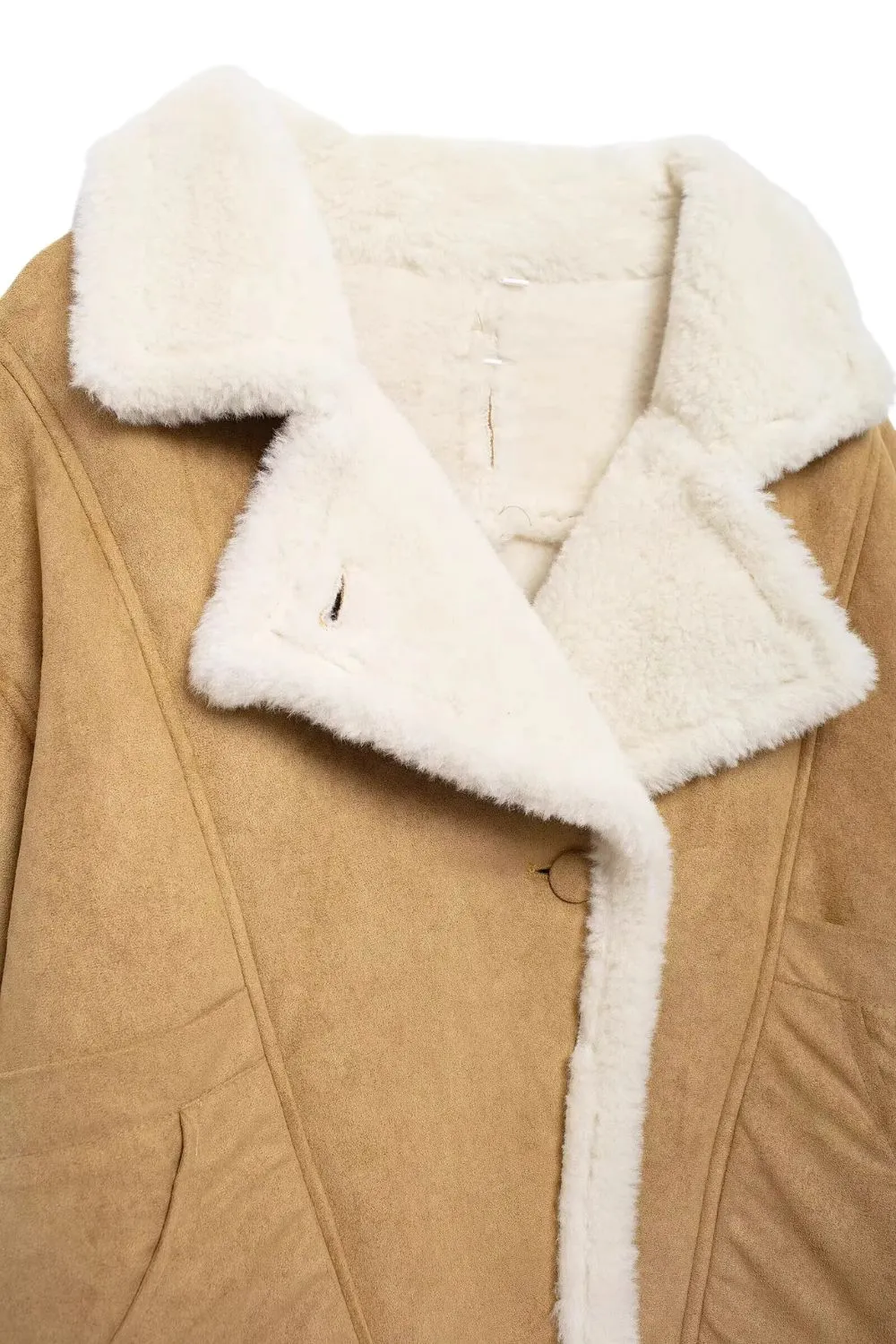 'Harper' Faux Sherpa Suede Jacket