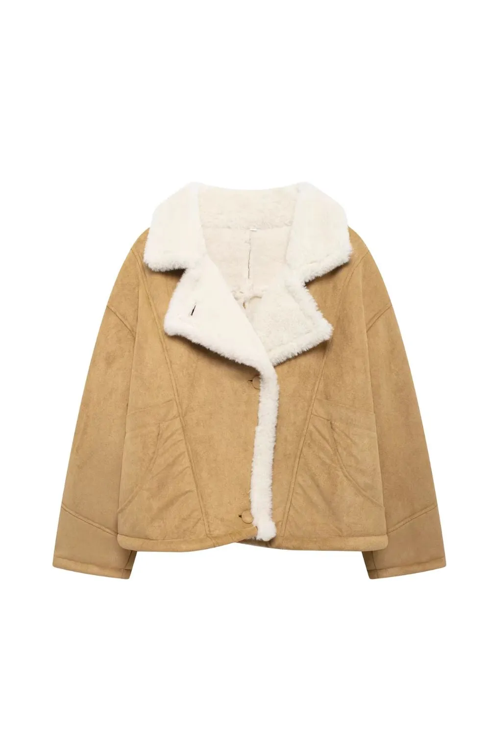 'Harper' Faux Sherpa Suede Jacket