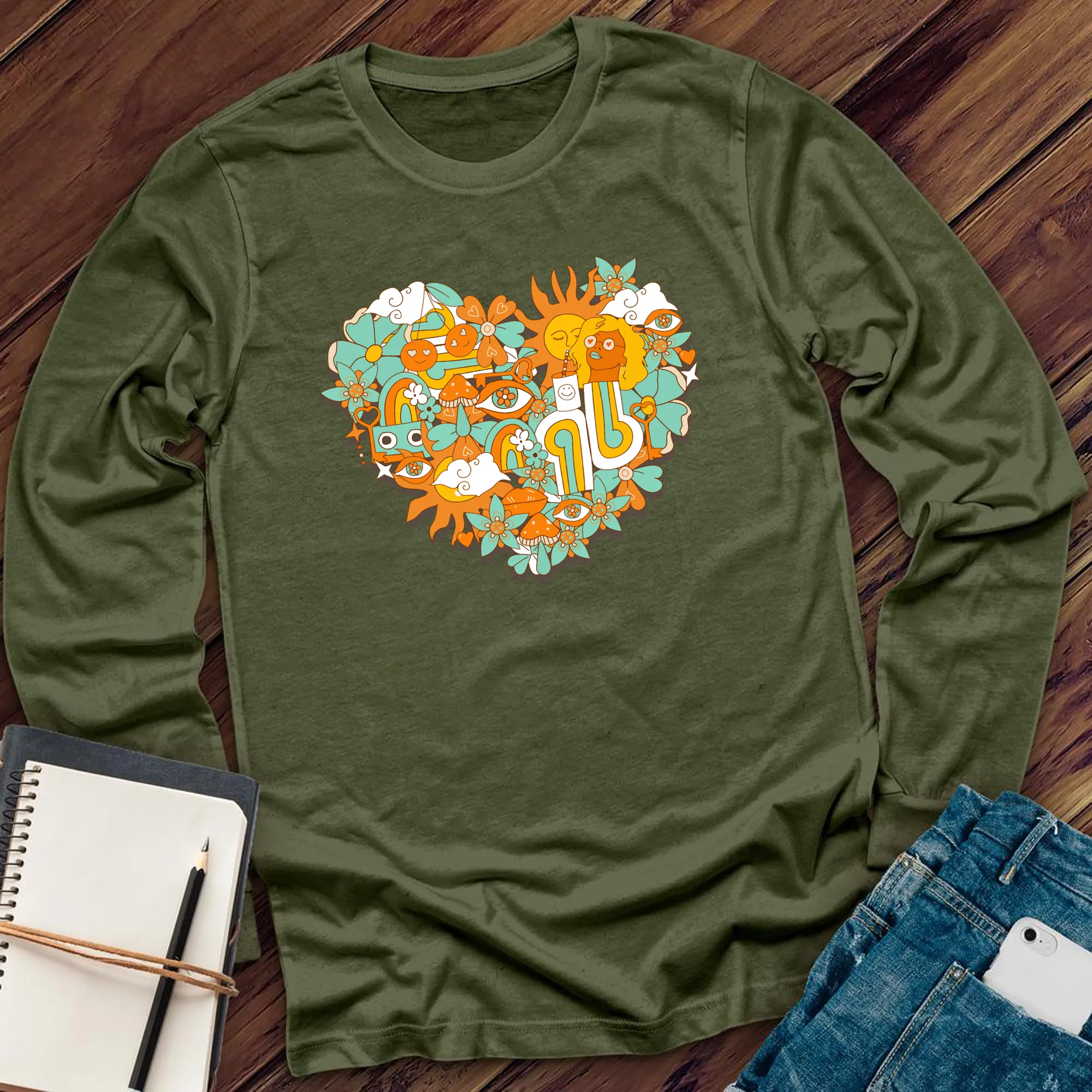 Hippy Heart Long Sleeve