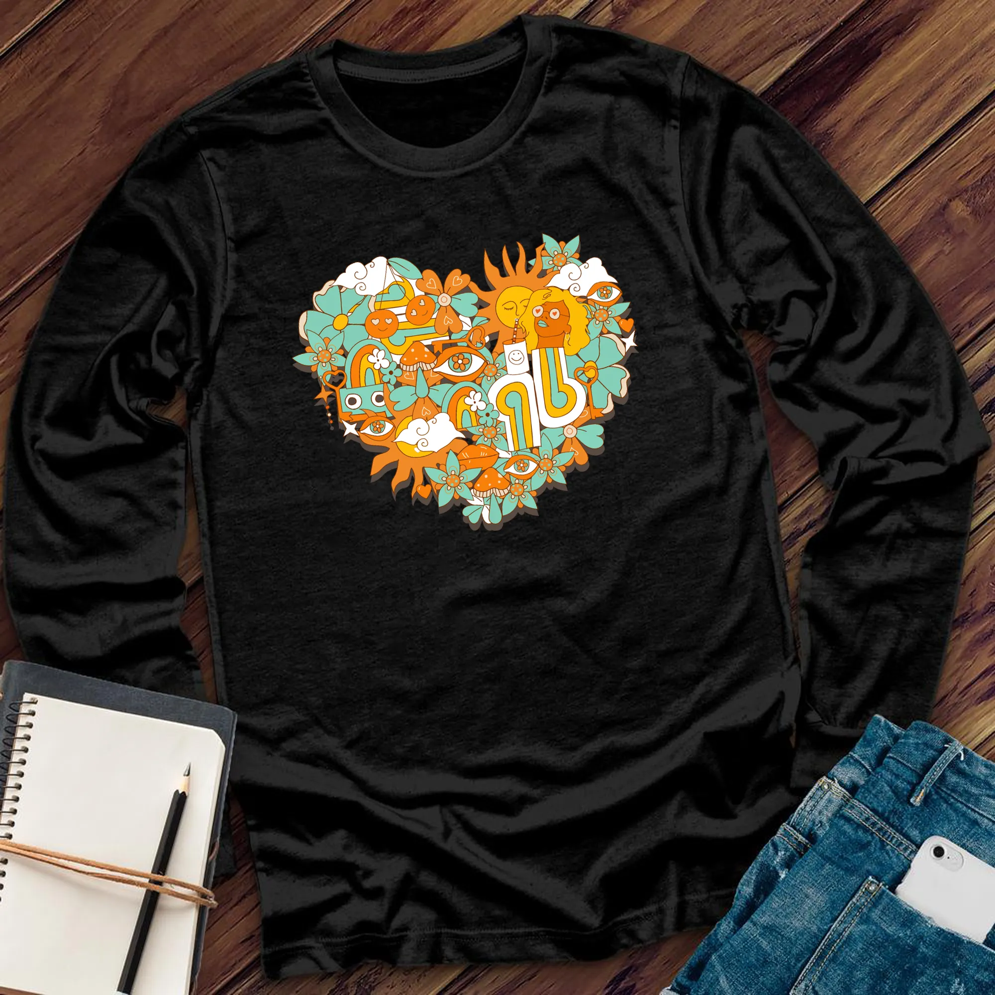 Hippy Heart Long Sleeve