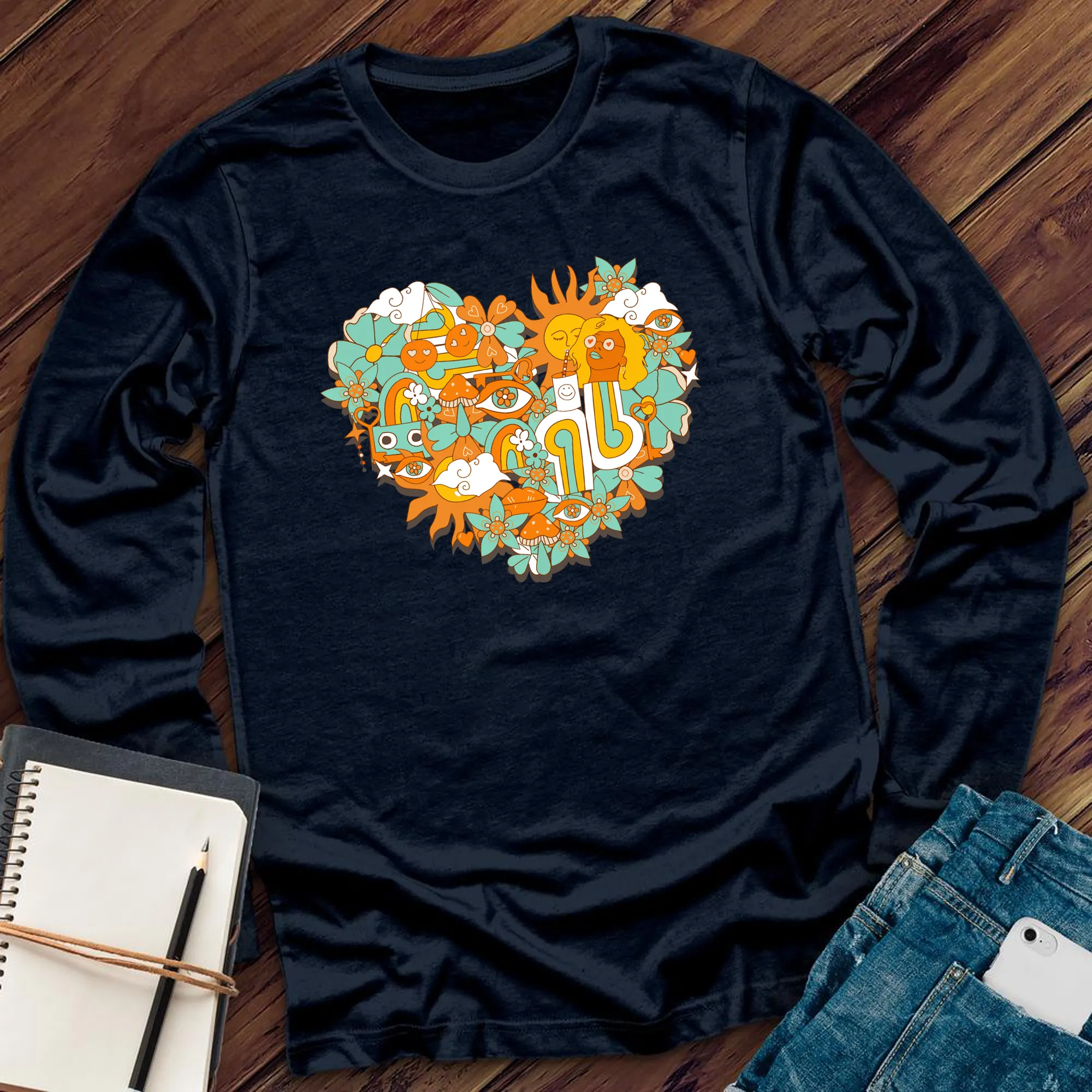 Hippy Heart Long Sleeve