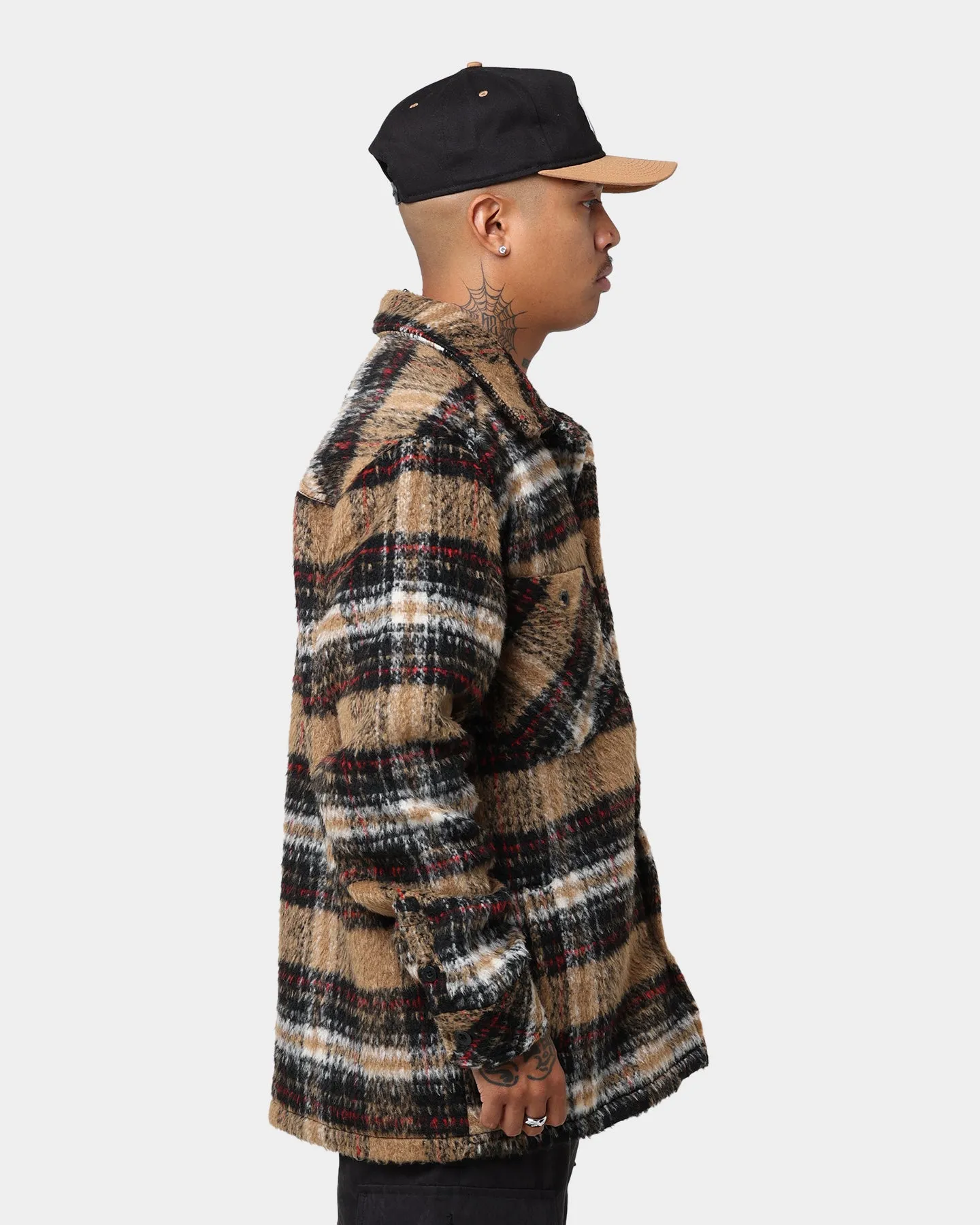 Karl Kani Chest Signature Wool Blend Jacket Sand