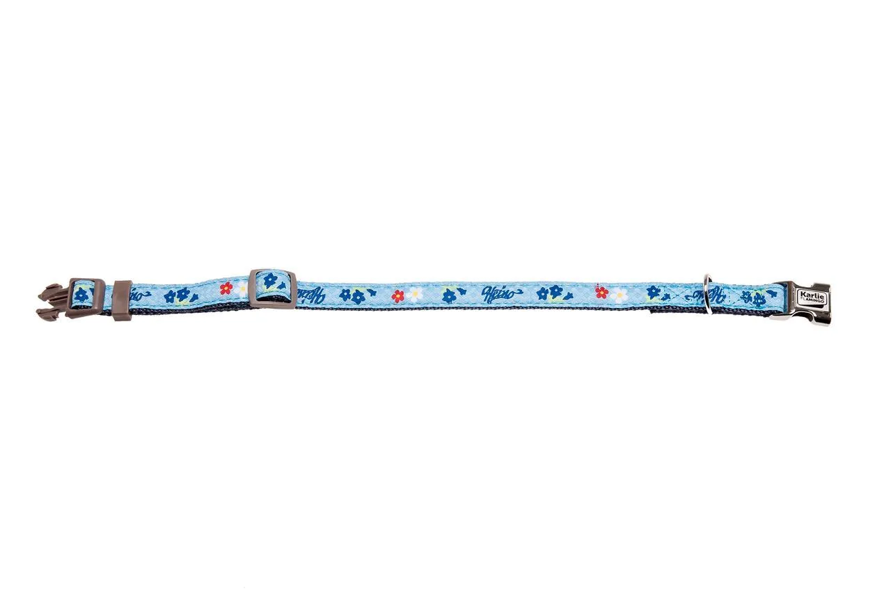 Karlie Enzian By Heino Nylon Collar - 15mm x 30 - 45cm - Blue