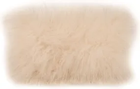 Lamb Fur Pillow Rect. Cream