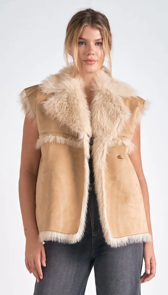 Long Faux Fur Vest