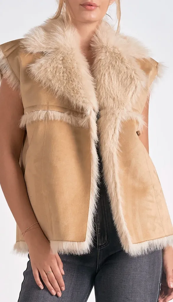 Long Faux Fur Vest