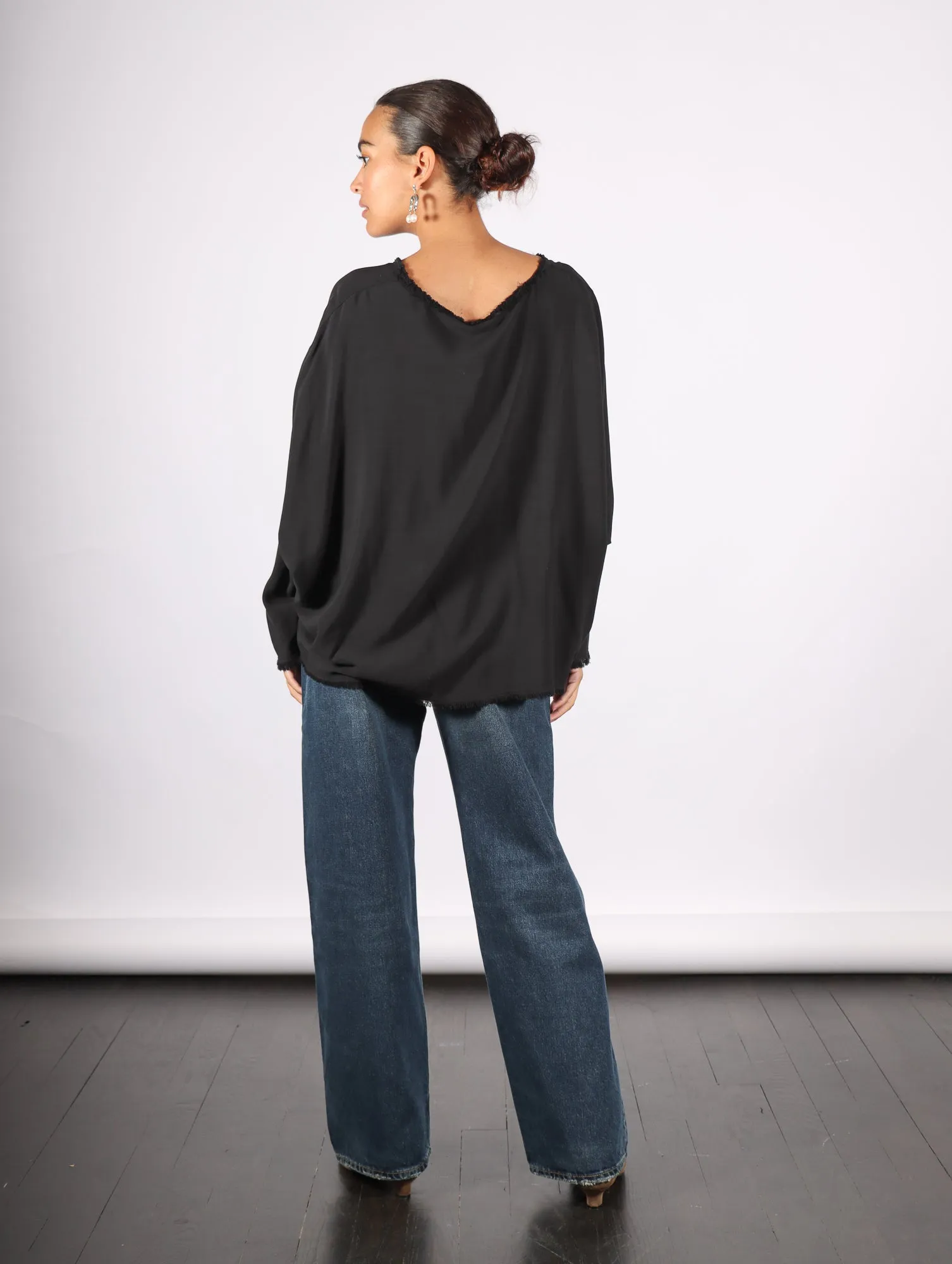 Long Sleeve T-Shirt in Black by Sanctamuerte