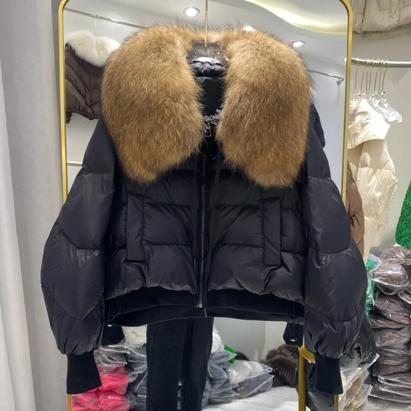 Luxx Fur Loose Down Jacket