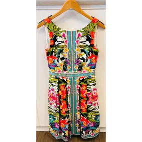 Maggy London Floral Fit and Flare Dress - Size 4