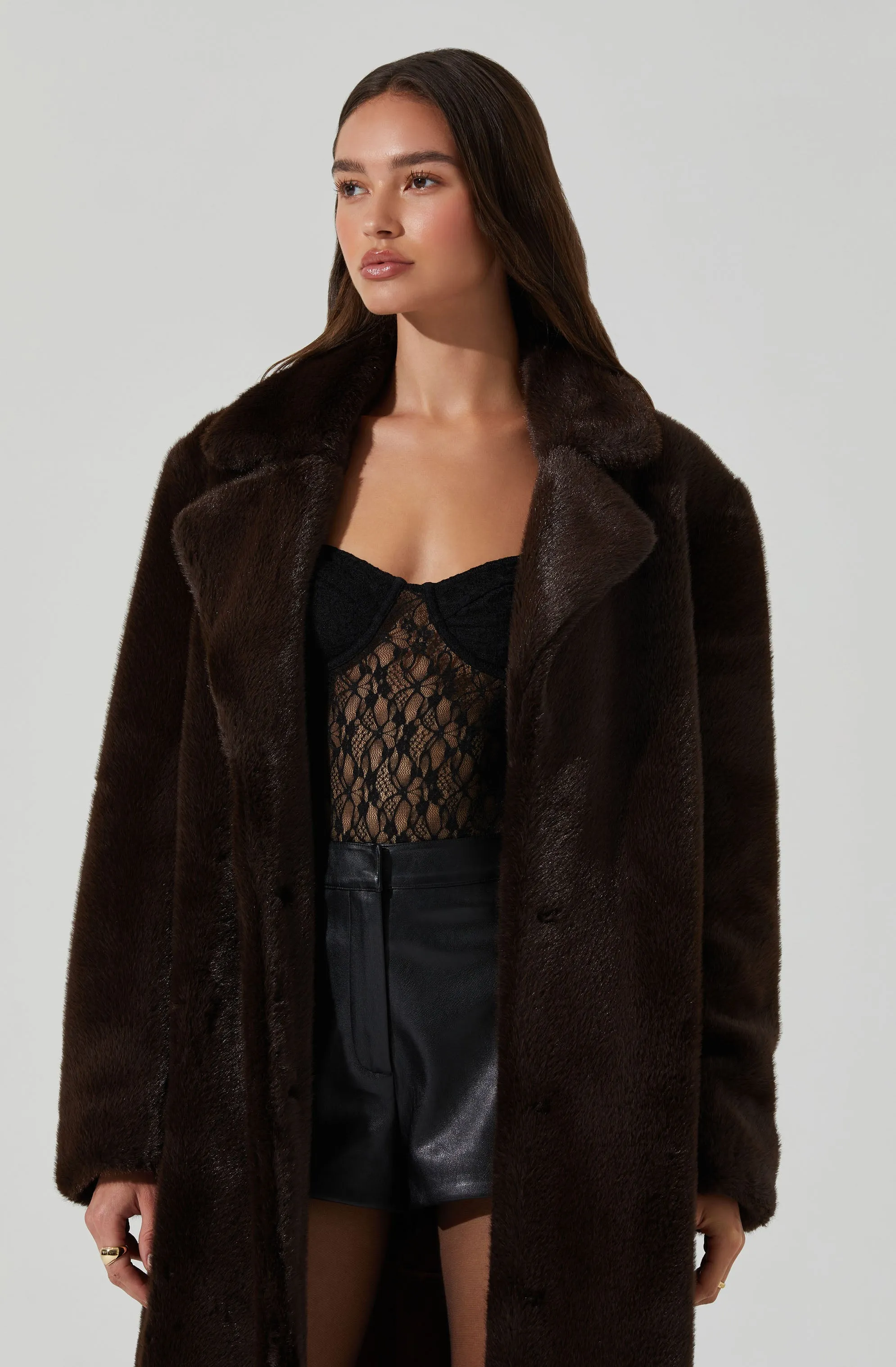 Maisie Faux Fur Longline Coat