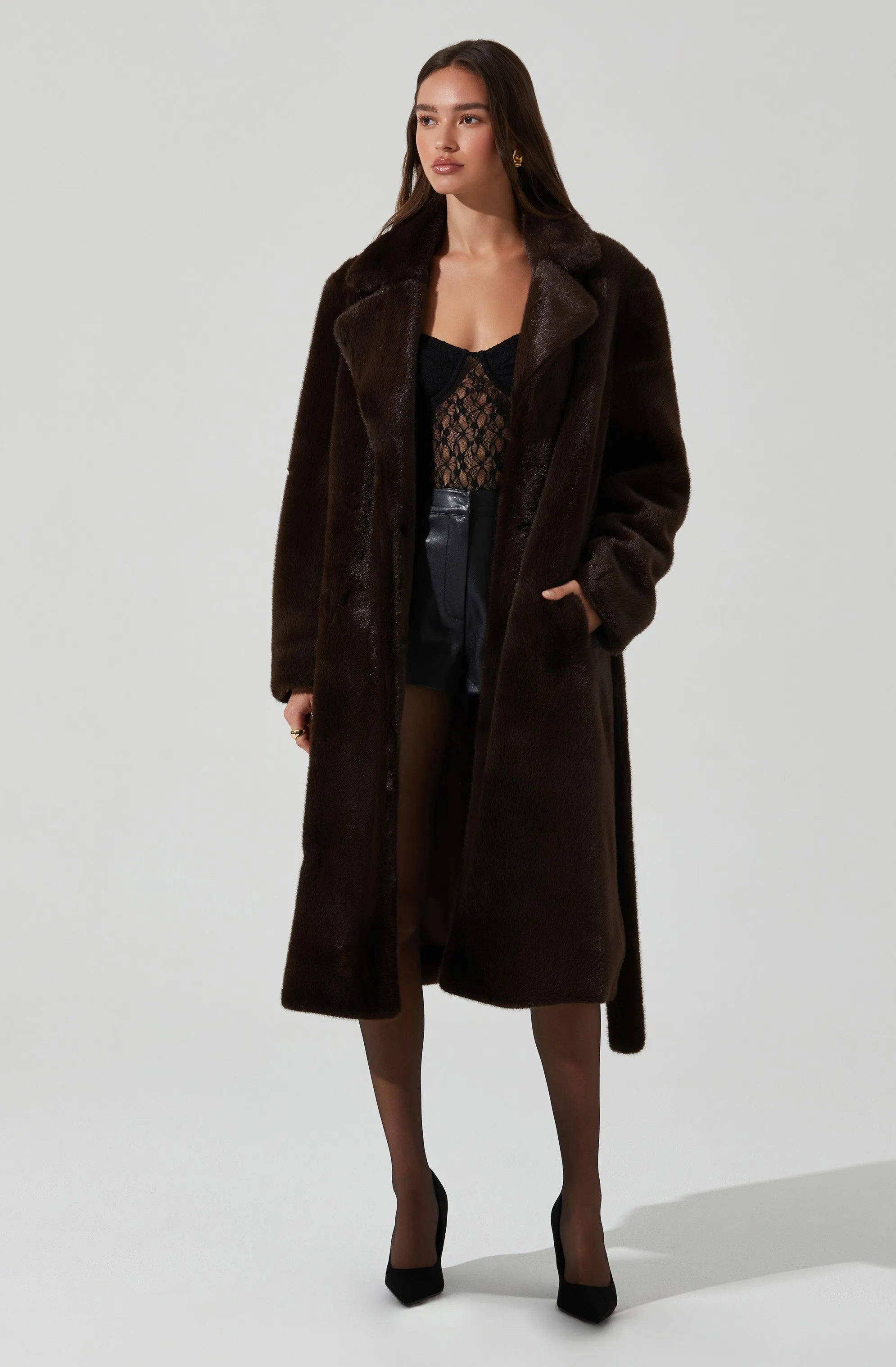 Maisie Faux Fur Longline Coat