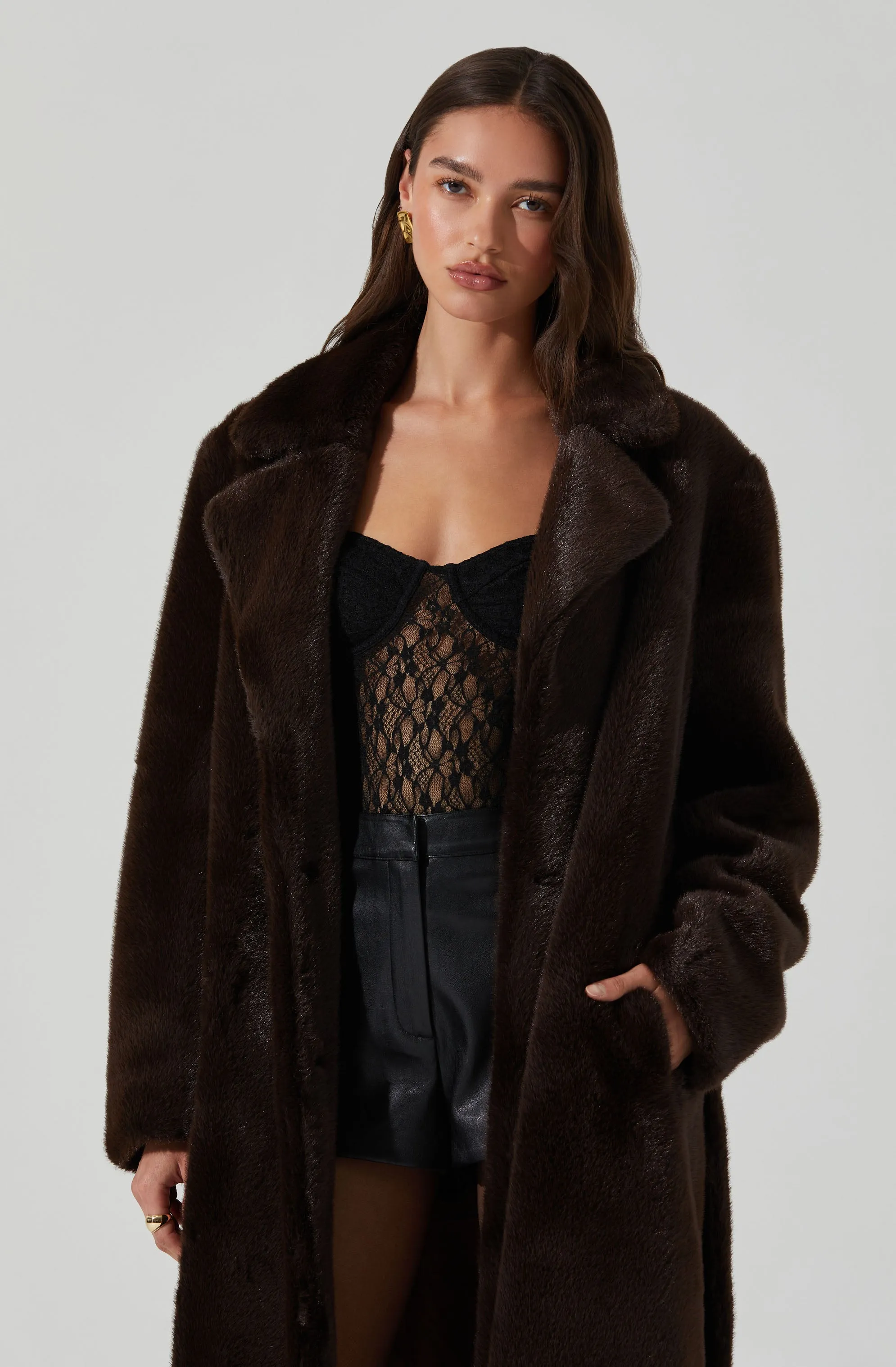 Maisie Faux Fur Longline Coat