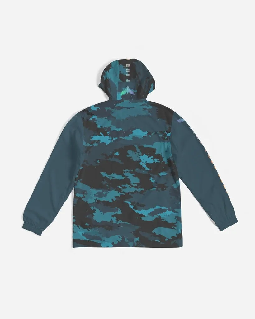 Men's High Seas Coast Camo Water Resistant Lightweight Hooded Windbreaker