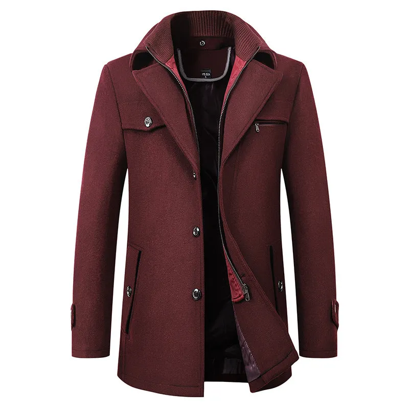 Men's Premium Thick Double-Layer Wool Coat