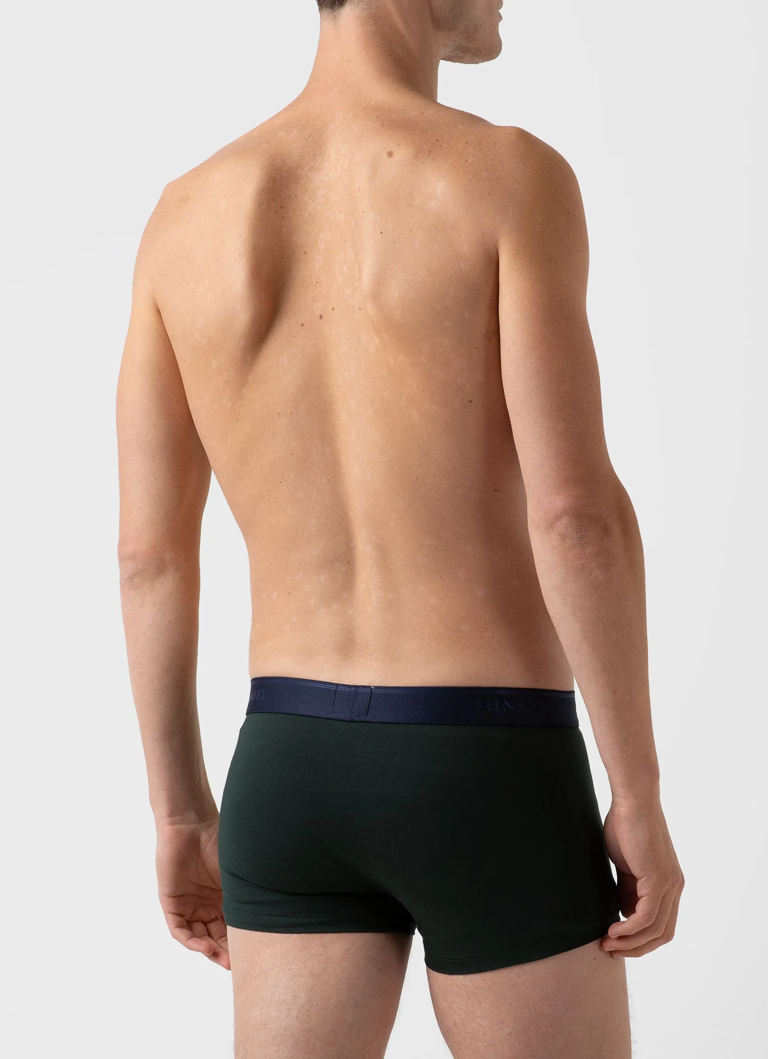 Men's Stretch Cotton Trunks in Seaweed