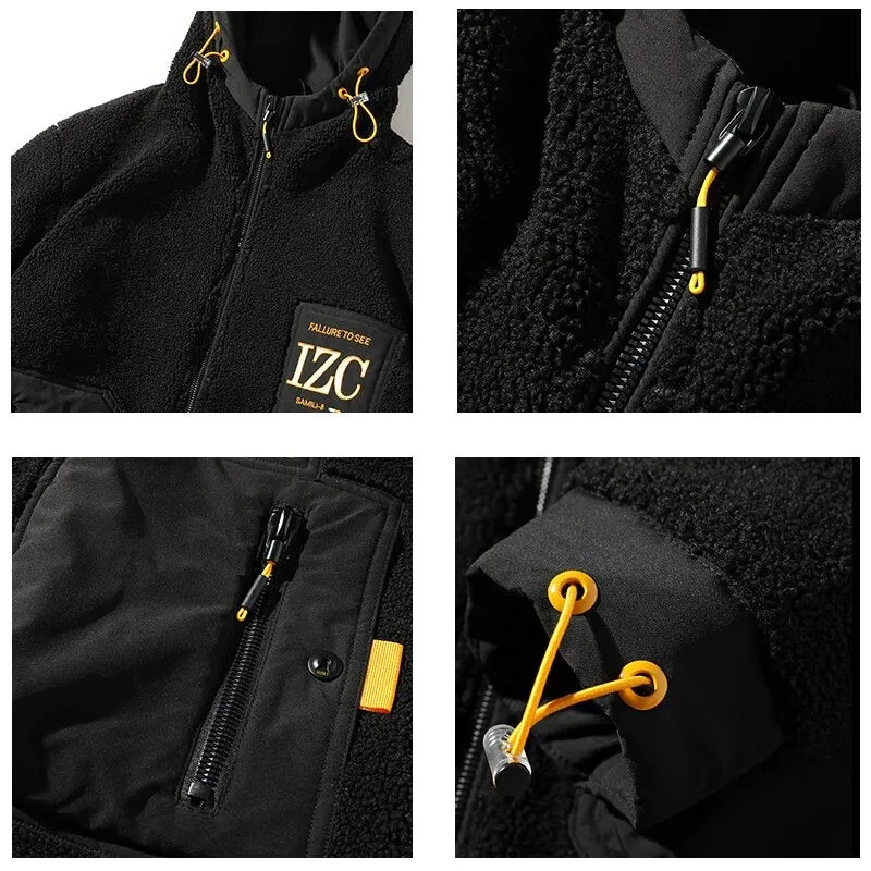 Men's Winter Thick Warm Casual Fleece Hooded Parkas