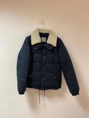 Navy and sherpa padded coat, Fat Face, Size 12 (Cotton, Cotton, Polyester, Polyester, Nylon)