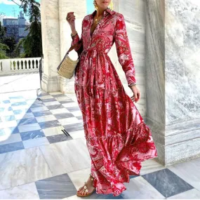 New style elegant Printed Dress celebrity dress