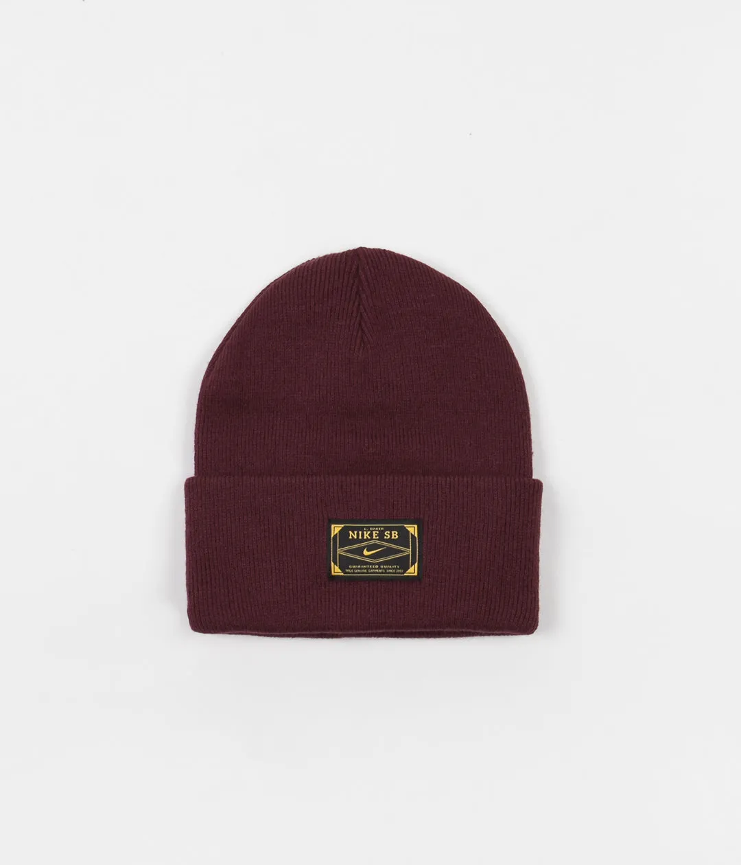 Nike SB Orange Label Utility Beanie - Night Maroon / Dark Sulfur