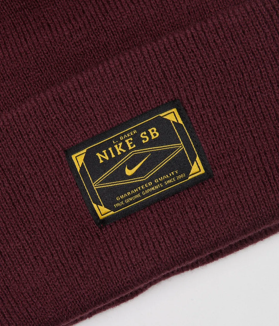 Nike SB Orange Label Utility Beanie - Night Maroon / Dark Sulfur