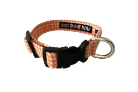 Orange Gingham Printed Collar