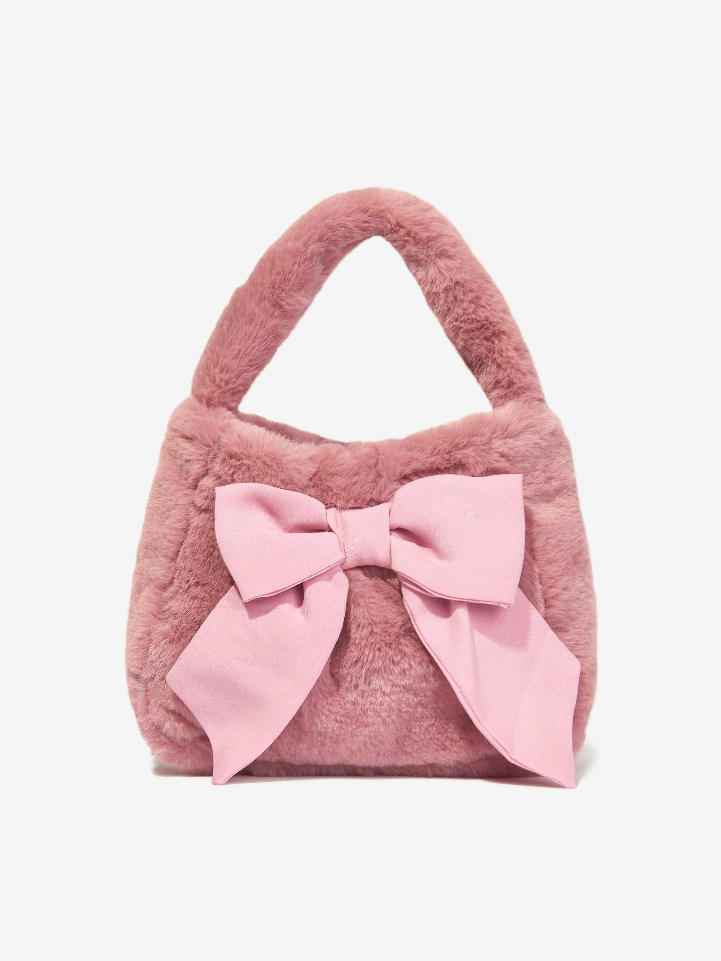 Patachou Girls Faux Fur Handbag in Pink (20cm)