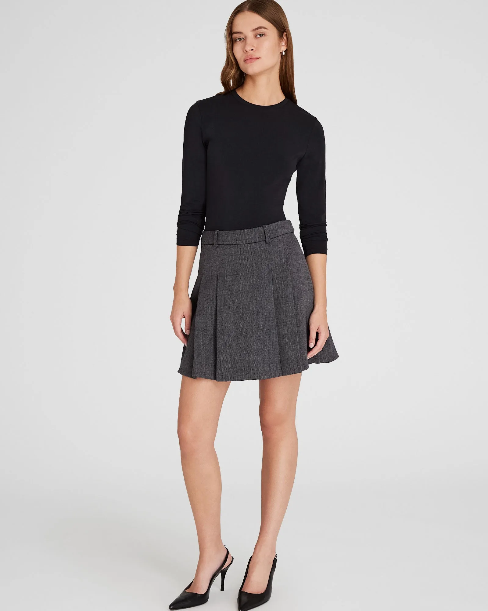 Pleated Mini Skirt