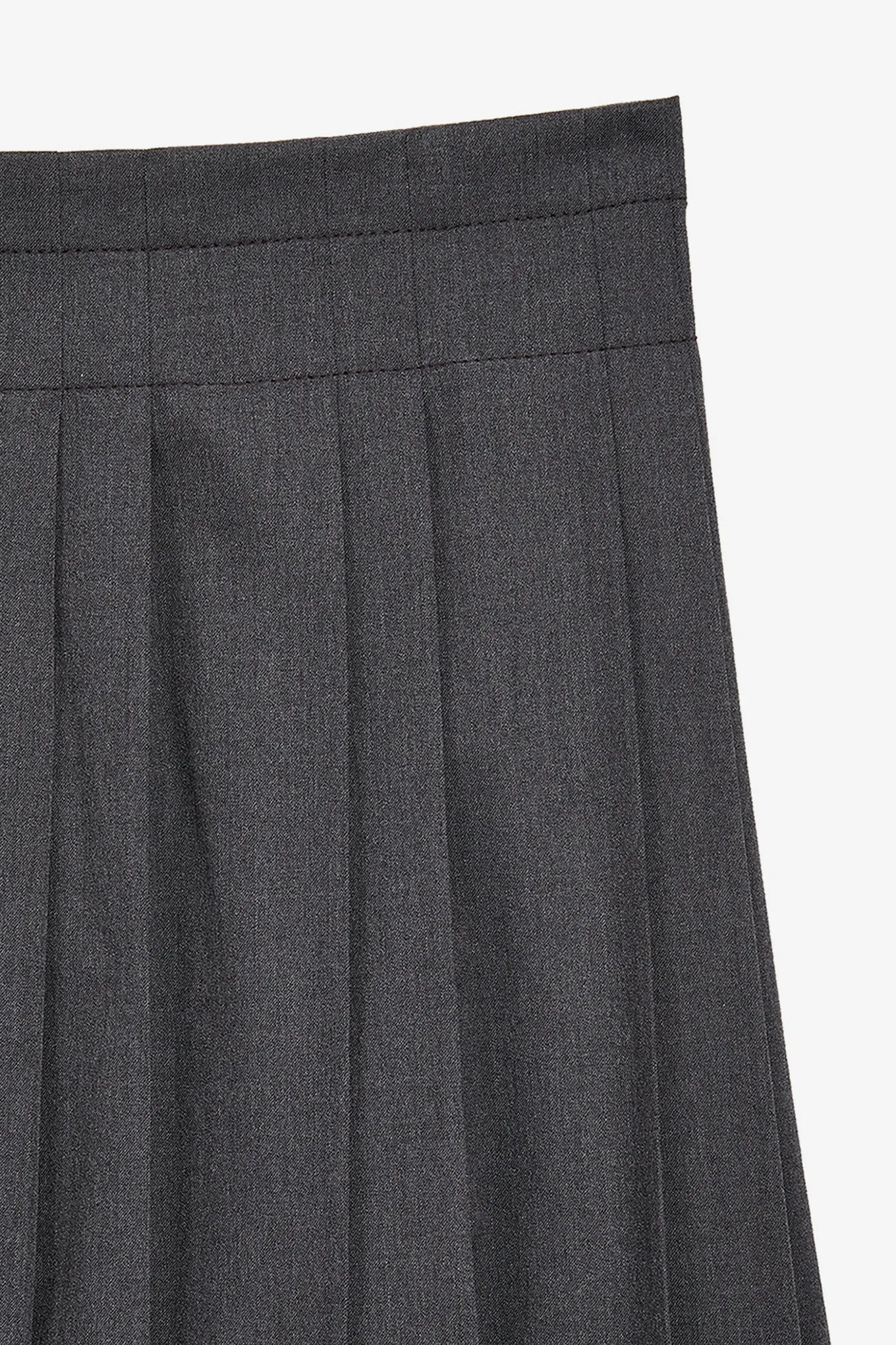 PLEATED WRAP MAXI SKIRT