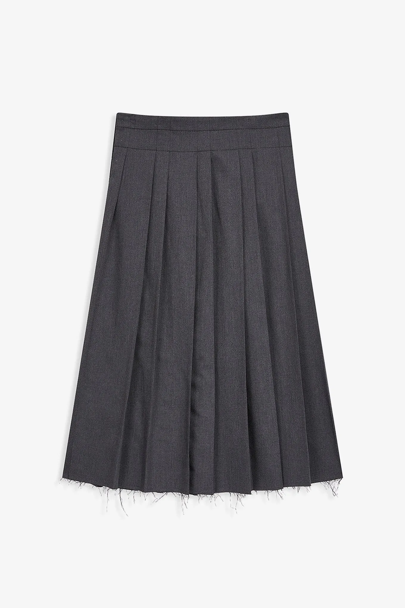 PLEATED WRAP MAXI SKIRT