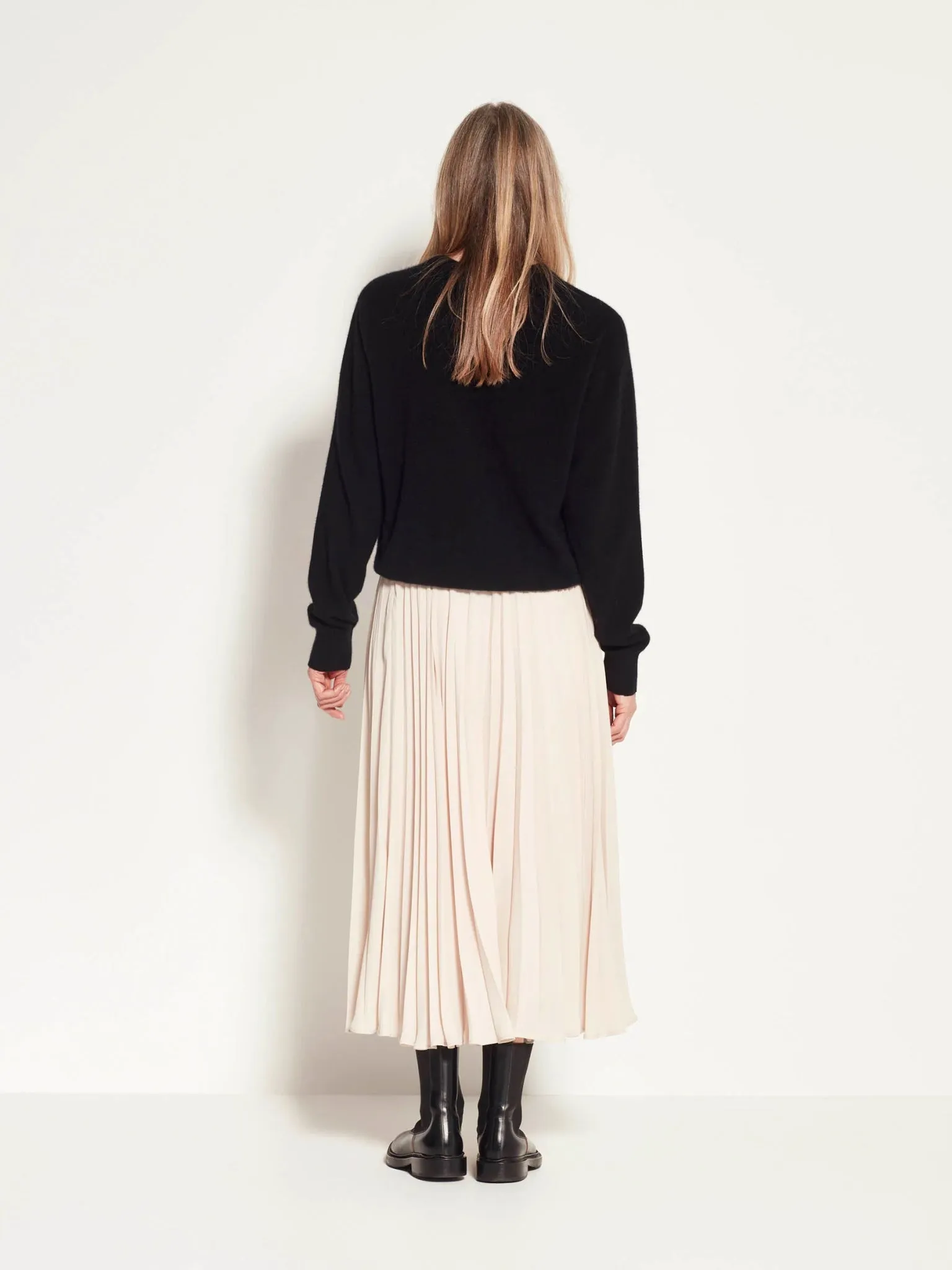 Posey Pleat Skirt (Matte Pleat) | Ecru