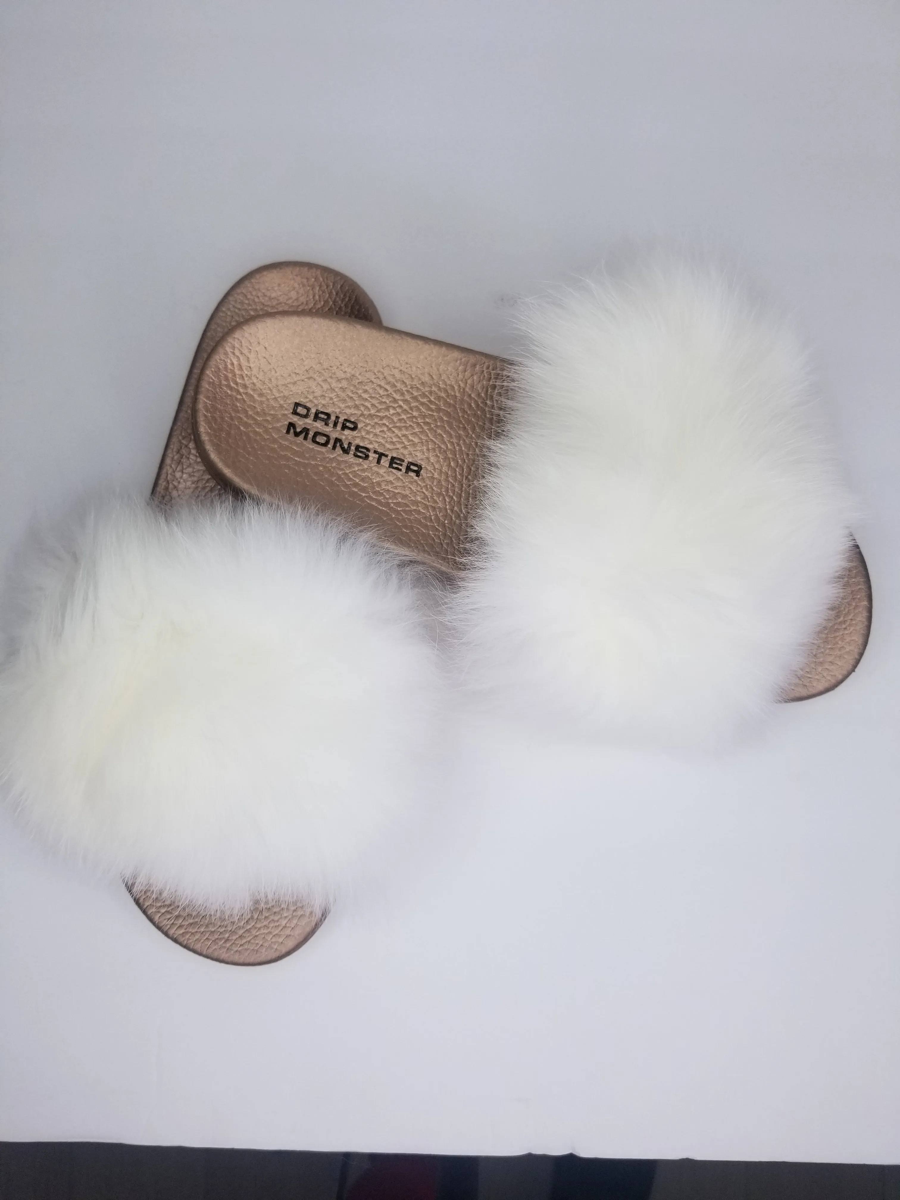 "Crazy Coconut" Fashion Fluffy Faux Fur Flops for Women