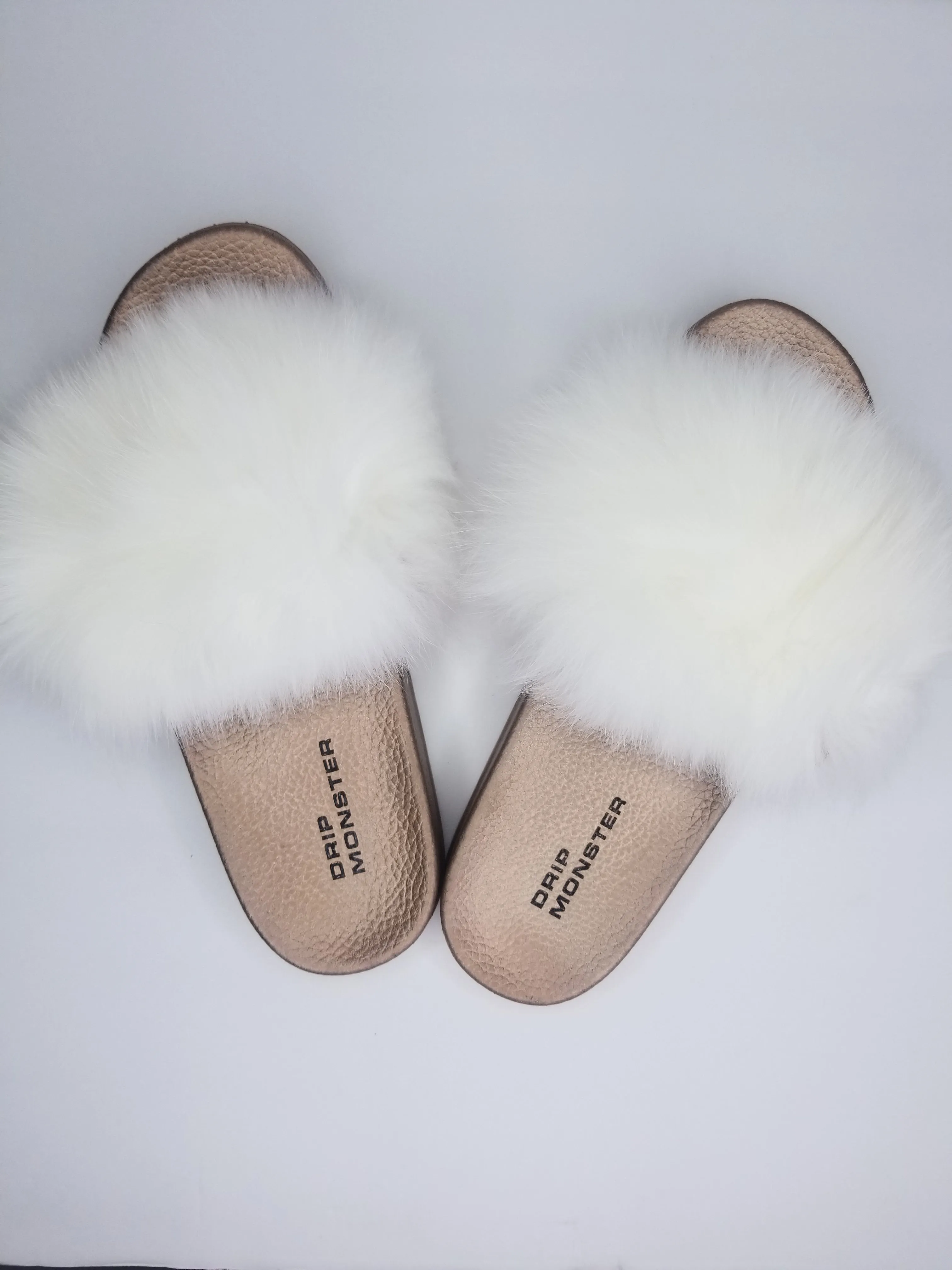 "Crazy Coconut" Fashion Fluffy Faux Fur Flops for Women