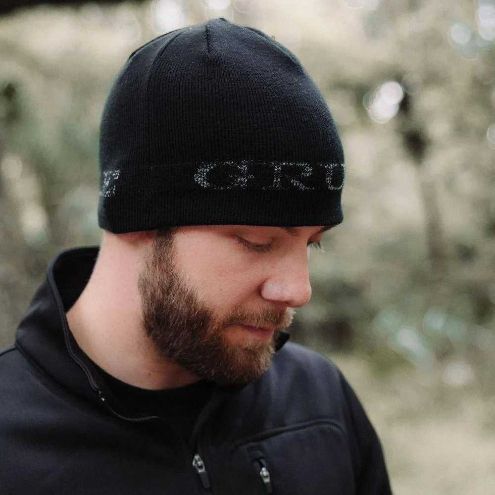 Reversible Skull Cap Beanie - Black and Grey