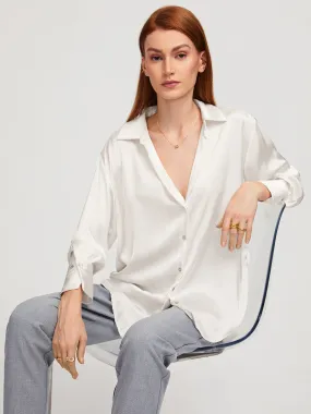 Satin Drop Collar Shirt