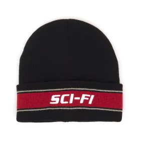 Stripe Fold Logo Beanie (Black)