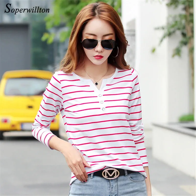 Summer Cotton Striped T-Shirt