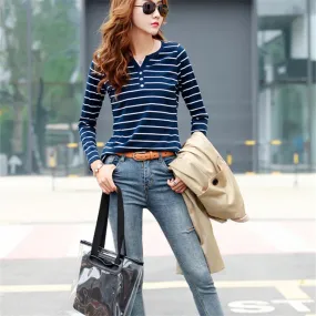 Summer Cotton Striped T-Shirt