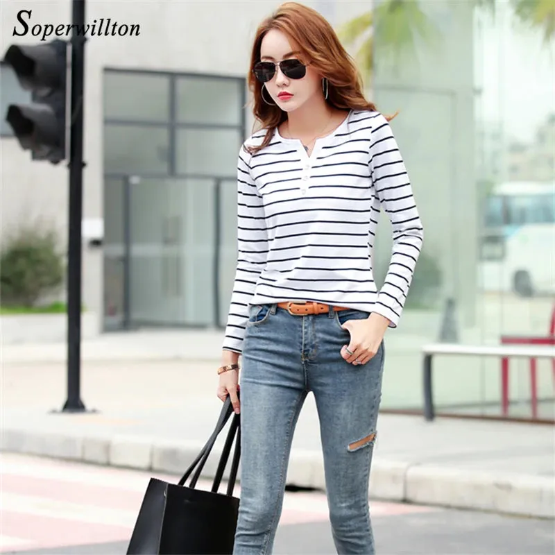 Summer Cotton Striped T-Shirt