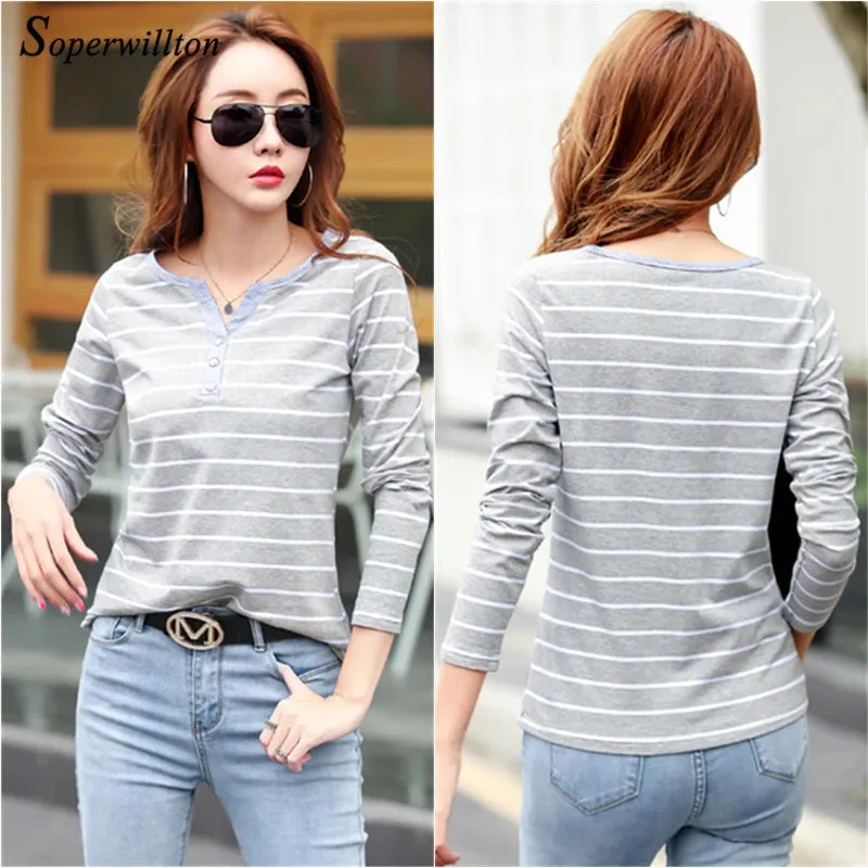 Summer Cotton Striped T-Shirt