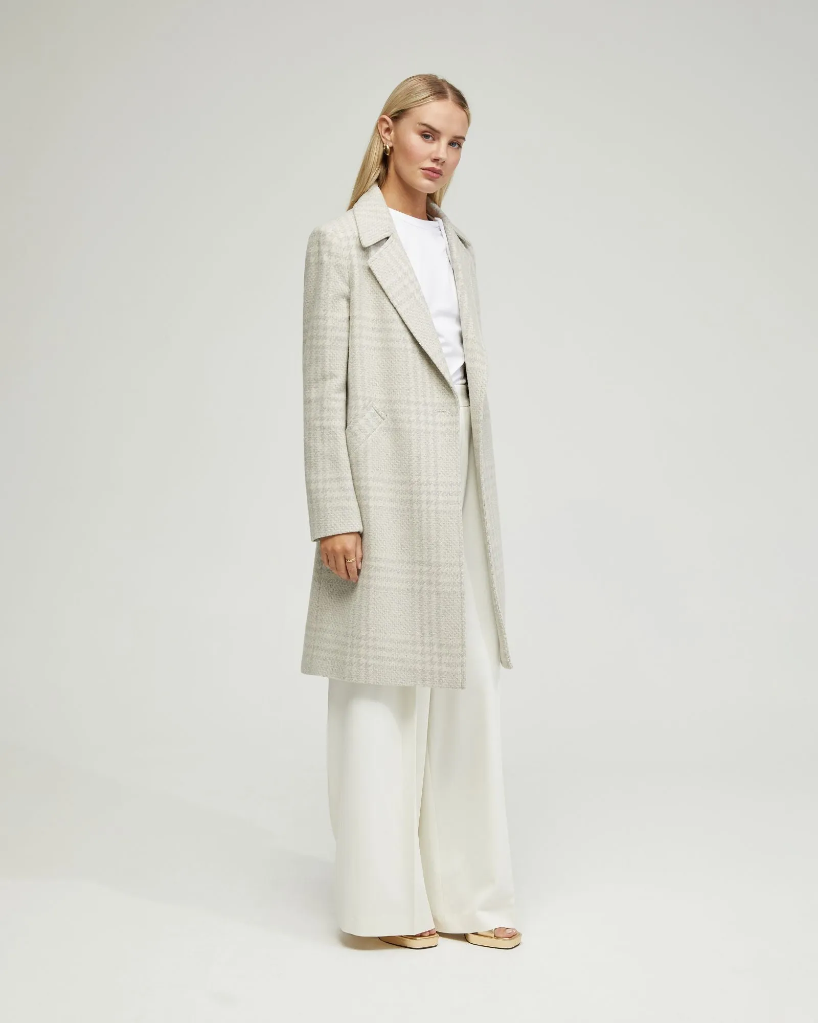 Sunny Wool Rich Check Coat