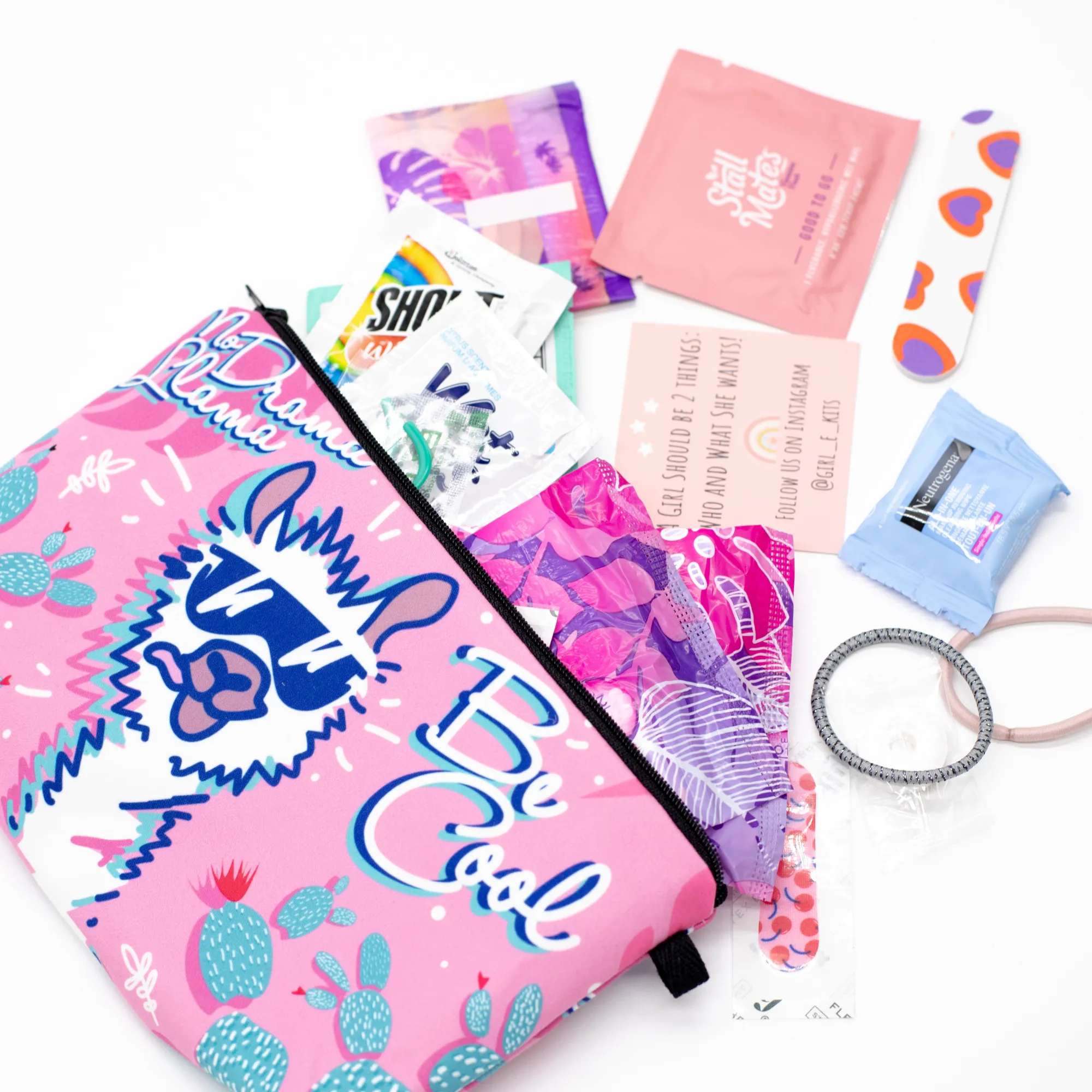 Teen Dorm Room Girl Emergency Kit - Be Cool No Drama Lama