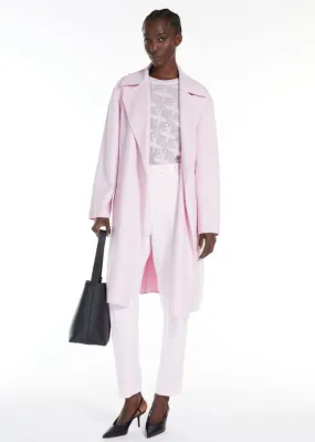 TOTEM PINK WRAP MIDI COAT