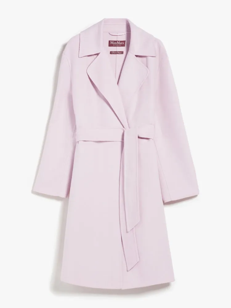 TOTEM PINK WRAP MIDI COAT